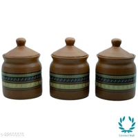 300ml Ceramic Pickle Jars With Lid Set Of 3  - Jars